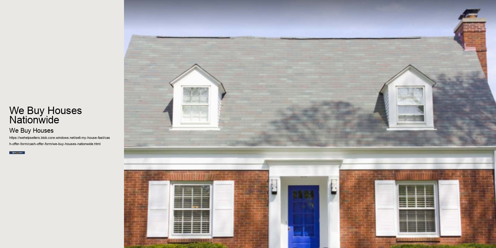 We Buy Houses Nationwide