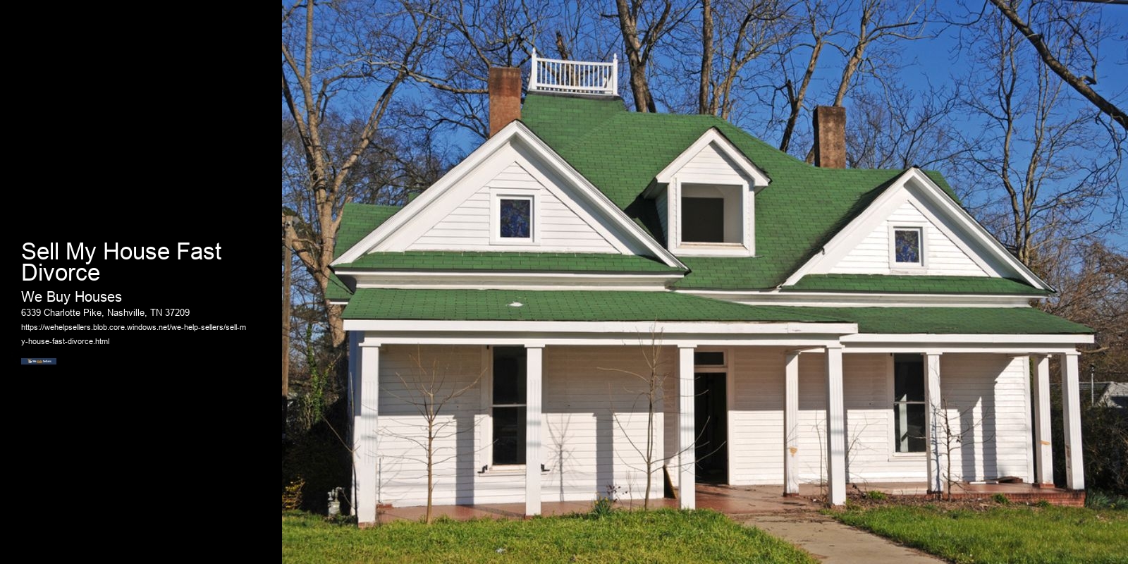 Sell My House Fast Divorce