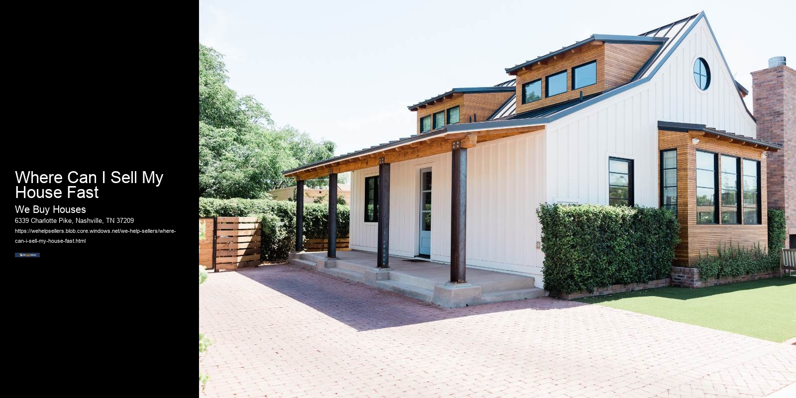 Where Can I Sell My House Fast